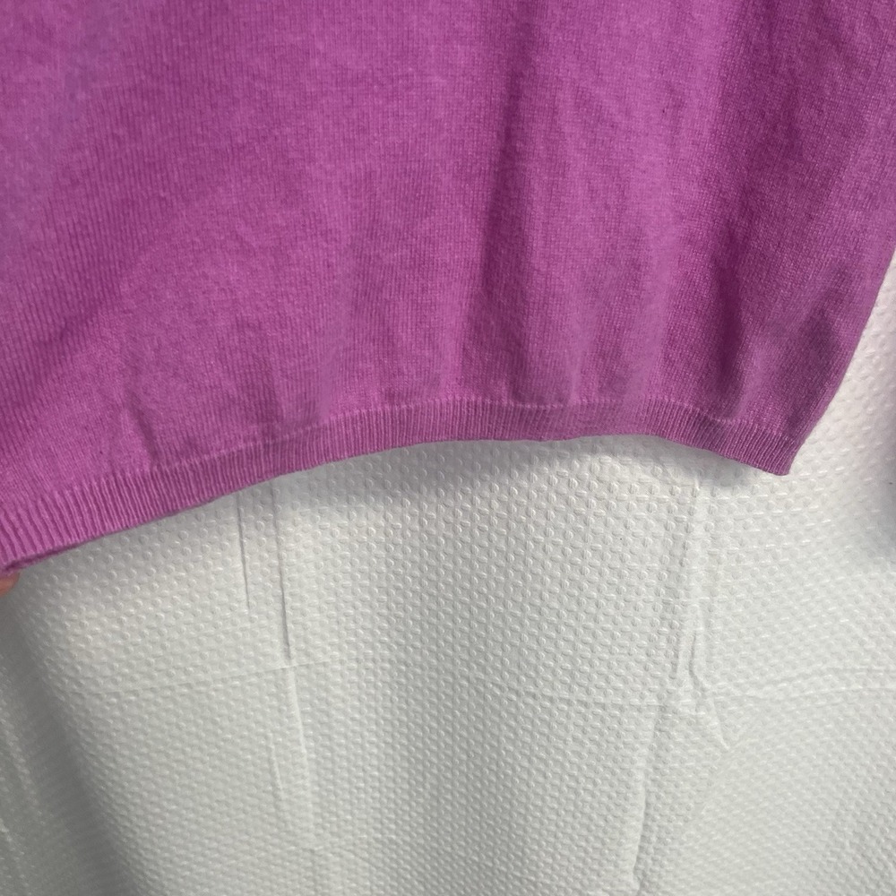 Ann Taylor 100% Cashmere V Neck Pink Sweater Classic Quiet Luxury XS - Picture 3 of 8